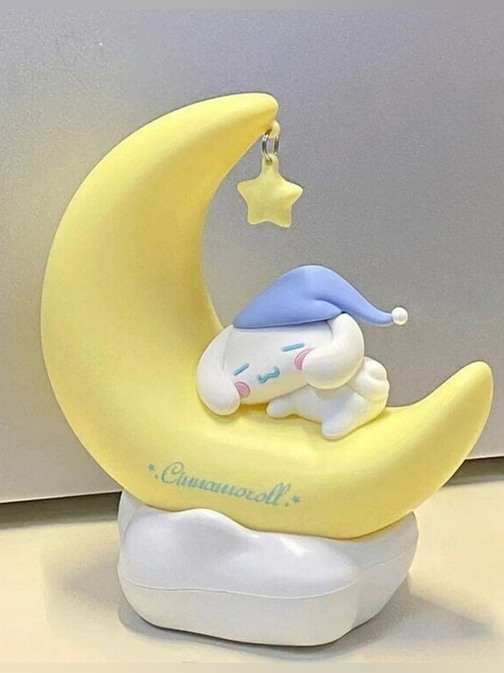 Sanrio Cinnamoroll Crescent Moon Figure - Yellow, White & Blue